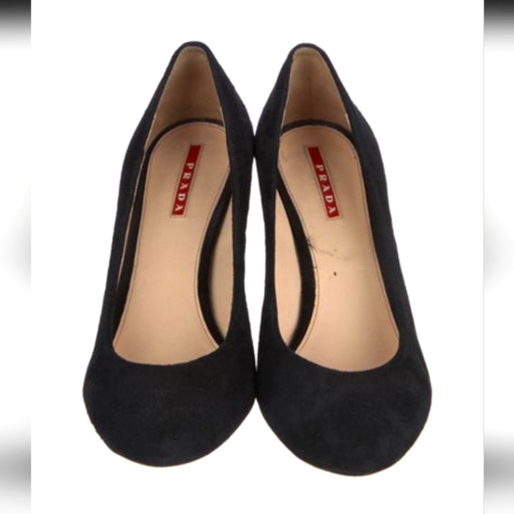 Authentic Prada Sport suede pumps size 8